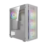 GAMDIAS AURA GC2 ELITE ARGB ATX Mid Tower PC Case, 4 x 120mm ARGB Fan, High Airflow Mesh Front