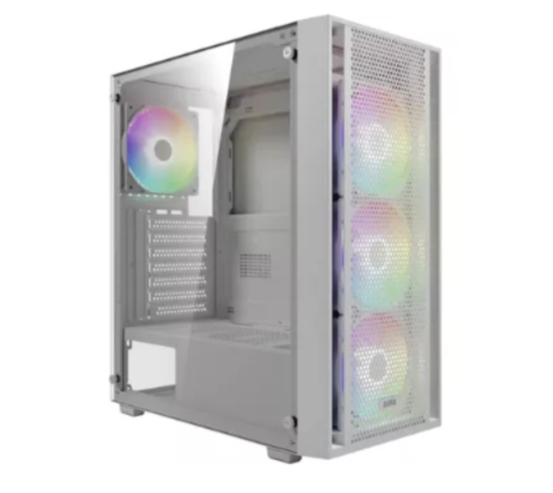 GAMDIAS AURA GC2 ELITE ARGB ATX Mid Tower PC Case, 4 x 120mm ARGB Fan, High Airflow Mesh Front