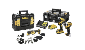 DeWalt DCK326D2T-GB RRP £399.98 18V XR Brushless Compact Combi, Impact Driver, Multi Tool 3 Piece