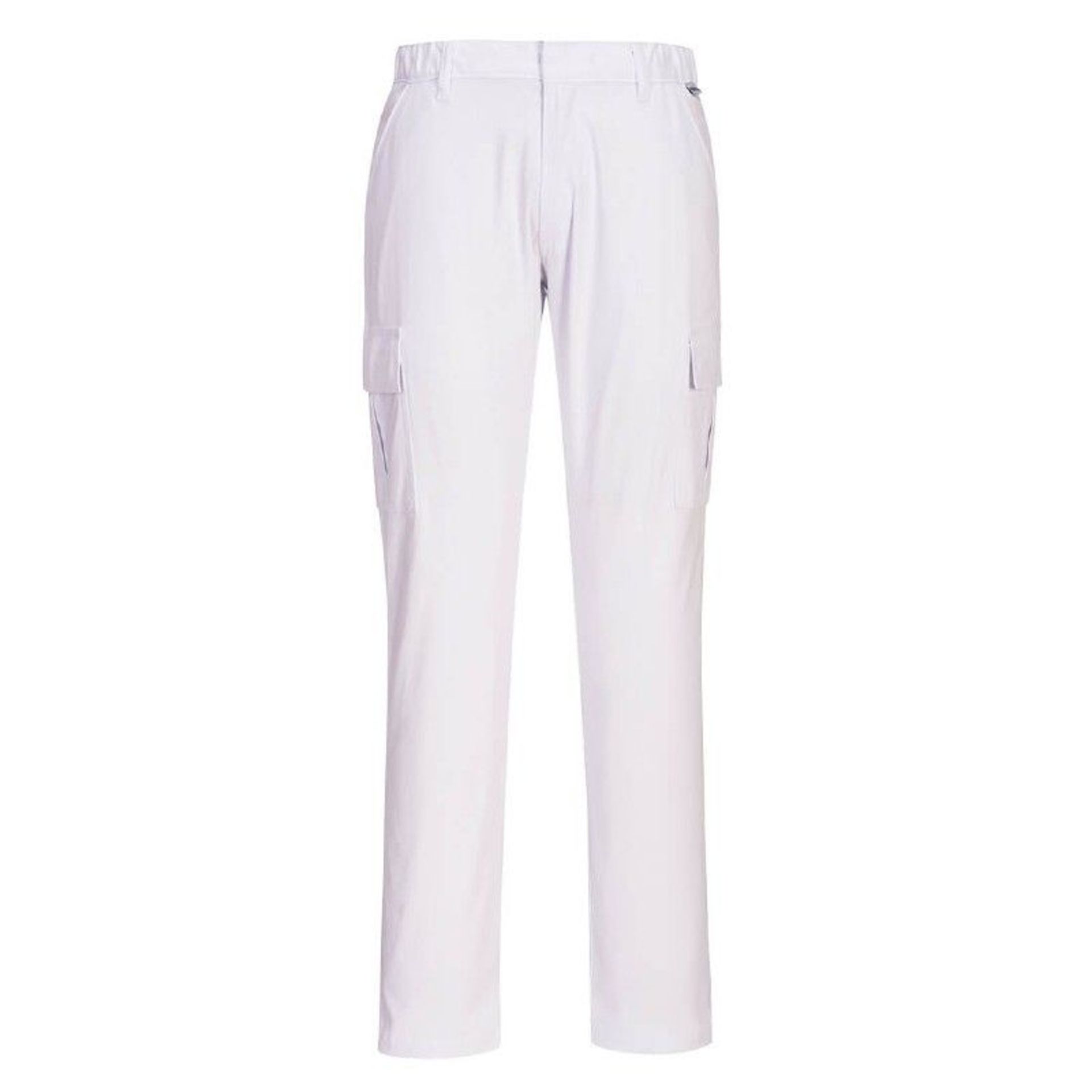 15x BRAND NEW & PACKAGED PORTWEST S231 STRETCH COMBAT TROUSERS - WHITE - SIZE 38/31. (LOC: R49-21-