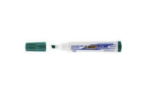 4 x Boxes of 50 New Bic Velleda 1751 Marker Green Chisel Pens, Chisel nib whiteboard marker with