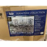 BRAND NEW Alpine Corporation Indoor/Outdoor Marbled Glass Mosaic 3-Piece Bistro Set Folding Table