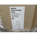 22 X BRAND NEW ALPINIA TONGUE AND GROOVE MATT WHITE DRAWER FRONTS PACKS OF 4 715 X 497 X 18MM (