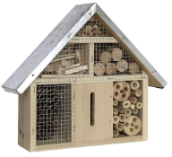 12 x Wooden Insect Hotel With Galvanised Metal Roof, This insect hotel is a unique and charming