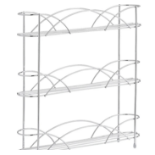 10 x Brand New 3 Tier Chrome Spice Herbs Jar Rack, Kitchen Storage Organiser Free Standing or Wall