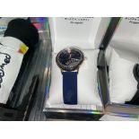 BRAND NEW JUICY COUTURE BLUE STRAP ROSE GOLD WRISTWATCH (LOC: SR-BB6127)