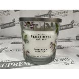 6 X BRAND NEW PECKSNIFFS ENGLAND 550G LUXURY SWEET PEA AND LARKSPUR SCENTED CANDLES RRP £57 EACH (