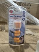 144 X NEW BOXED SETS OF 3 MAXI FOAM EAR PLUGS - TRAVEL ESSENTIALS. RRP £5.99 PER SET (LOC: 33.4-