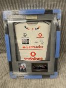BRAND NEW GENUINE SIGNED F1 shirt signed by 7× Formula One World Champion Lewis Hamilton & Formula