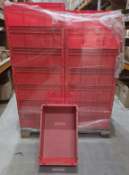 Pallet to Contain 50 x Schafer Stackable Tote Trays. Size Approx 60 x 40cm. High quality products.