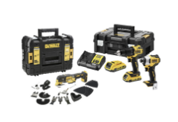 Boxed DeWalt DCK326D2T-GB 18V XR Brushless Compact Combi, Impact Driver, Multi Tool RRP £399.98, 3