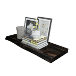 5 X BRAND NEW Acacia Afloat Shelf Floating Shelf FSC 700x250x38mm, Finger-joint with Live edge,
