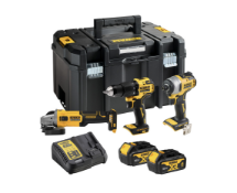 Boxed DeWalt DCK344M2T-GB 18V XR Brushless Cordless 3 Piece Kit RRP £399.98, 2 x 4.0Ah, Take your
