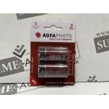 144 X PACKS OF 2 AGFA PHOTO HEAVY DUTY PREMIUM R14 1.5V ZINC BABY BATTERIES BEST BEFORE SEP 2025 (
