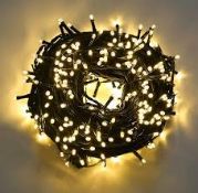 8 X BRAND NEW 100 LEDs Warm White Fairy String Lights Cool White Indoor/Outdoor Green Cable 8