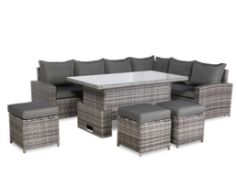 Trade Lot 3 x New & Boxed Luxury Henley Right Hand Garden Set with Rising Table. RRP £1499.99