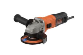 Black & Decker 710W 115mm Angle Grinder + 5 Discs 230V, Lock on switch, Spindle lock, 2 position