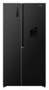 REFURBISHED Fridgemaster MS91558DEB Total No Frost American Fridge Freezer - Black - E Rated RRP £