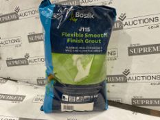 26 X 5KG BAGS OF BOSTIK J115 FLEXIBLE SMOOTH FINISH GROUT JASMINE (LOC: 45.23-AA5772)