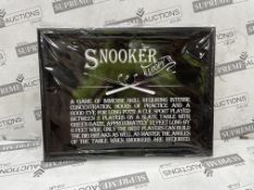 Box to contain 10 x Brand New Arora Design Ultimate Gift For Man - Snooker Lap Tray, 43cm x 32cm x