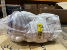 144 X BRAND NEW PAIRS OF PORTWEST GREY AND WHITE ESD PU FINGERTIP PROFESSIONAL WORK GLOVES (LOC: