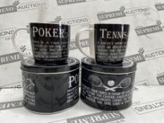 48 X BRAND NEW SAID WITH SENTIMENT LUXURY MUGS IN A TIN (DESIGNS MAY VARY) RRP £15 EACH (LOC: 24.