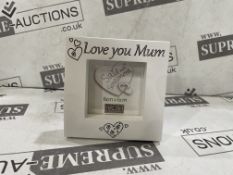 Box to contain 72 x Brand New Said with Sentiment - Various Designs 6 x 6cm Photo Frames. A