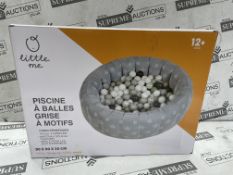 12 X BRAND NEW LITTLE ME SOFT BABY BALL PIT POOLS ROUND SOFT PLAY 90 X 90 X 30CM RRP £26 EACH (