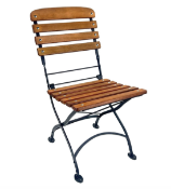 2 x Boxes of sets of 2 Brand New Newark Folding Side Chair - Bistro Style Seat Furniture, Durable