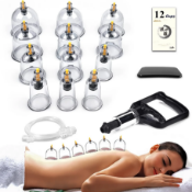 10 X NEW & BOXED PURAVA 12 PIECE CUPPING SETS. RRP £39.99 PER SET (LOC: 17.15-RW21)