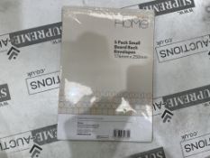 2 x Boxes of 20 x Packs of 5 Small Board Back Envelopes 176 x 250mm, with 'please do not bend' print
