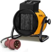 2 X BOXED SIAL Portable Electric Heater 5000W Ceramic Fan Space Heaters 3 Settings & Adjustable