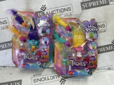 4 x Boxes of 5 Brand New Trolls 3 Band Together - Hair Pops Doll assorted, The DreamWorks Trolls