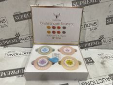 TRADE LOT 72 X BRAND NEW SETS OF 8 COMFYCOZY NATURAL AND ORGANIC 45G CRYSTAL SHOWER STEAMERS RRP £35