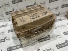 12x BRAND NEW OKUNA OUTPOST 69 PIECE CHICKEN EGG CARTON SETS WITH LABELS & JUTE STRING. (LOC: 19.6-