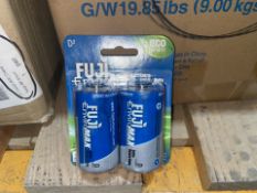 48 X BRAND NEW PACKS OF 2 FUJI MAX EXTRA HEAVY DUTY D BATTERIES BB JULY 2025 (LOC: 26.6-BB3427 -