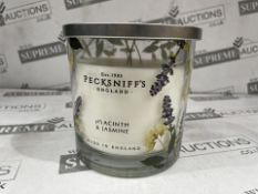 6 X BRAND NEW PECKSNIFFS ENGLAND 550G LUXURY HYACINTH AND JASMINE SCENTED CANDLES RRP £57 EACH (