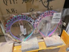 30 X BRAND NEW PACKS OF 6 MOLLY AND ROSE HAPPY BIRTHDAY HEAD BANDS ASSORTED (LOC: 26.6-BB3429 - 1P)