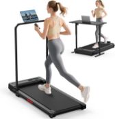 Folding Treadmill Walking Pad Foldable - Treadmills with Handle for Home Office Under Desk Running