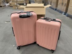 BRAND NEW SET OF 2 KONO PREMIUM LUGGAGE SET INCLUDING 28 INCH AND 24 INCH LUGGAGE BAGS IN NUDE BLACK