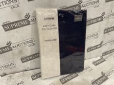 16 X BRAND NEW SLEEPDOWN EASY CARE POLYCOTTON SINGLE FITTED SHEETS (LOC: 43.5-AA9291 - 1P)