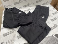 3 X BRAND NEW BLACK ADIDAS FULL TRACKSUIT 2 PIECE (LOC: 41.2-HH2906 - 1P)