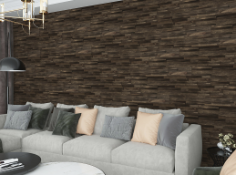 4 X BRAND NEW Interbuild Acacia Solid Wood Wall Panels 1219 x 152 x 10 mm, 5-Pack, Espresso RRP £