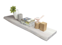 3 X BRAND NEW Acacia Afloat Shelf Floating Shelf FSC 1200x250x38mm, Finger-joint with Live edge,