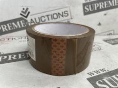 48 X BRAND NEW ROLLS OF BROWN TAPE 72MPER ROLL. (LOC: 43.22-AA6933)