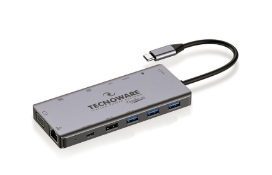 Brand New Tecnoware Hub USB Type-C 13 in 1 Adapter RRP £125, Compatible with MacBook Notebook iPad