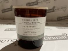 12 X BRAND NEW PECKSNIFFS ENGLAND 198.4G AROMA THERAPY DE-STRESS CARDAMON AND ROSEMARY SCENTED