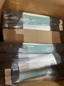 5 x Packs of 4 Brand New GoodHome Koros Anthracite Toilet cut Pedestal mat (L)45cm (W)50cm (LOC: