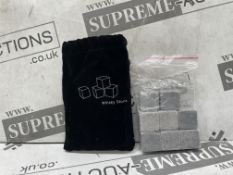 Box to contain 50 x Brand New Packs of 8 Whiskey Stones, designed to chill spirits without the