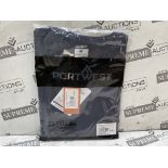 20 X BRAND NEW PORTWEST NAVY ANTI STATIC T SHIRTS SIZE MEDIUM (LOC: 49.2-AA4584)